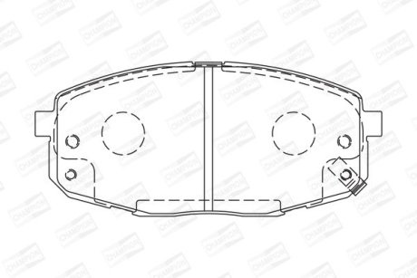 Колодки гальмівні дискові передні HYUNDAI i30 (FD) 07-12, i30 Estate (FD) 07-12 CHAMPION 573730CH