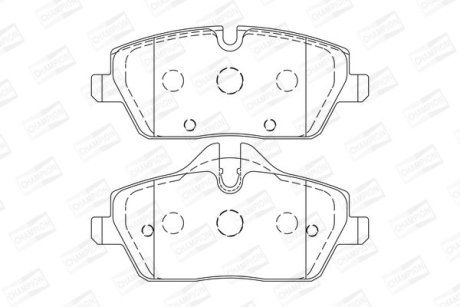 Колодки тормозные дисковые передние MINI MINI (F55) CHAMPION 573733CH