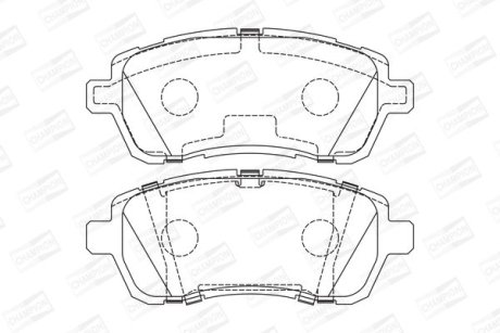 Колодки тормозные дисковые передние FORD Fiesta VI CHAMPION 573747CH