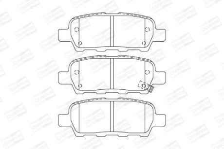 Колодки тормозные дисковые задние Nissan Qashqai/ x-Trail/ Renault Koleos (01-) CHAMPION 573754CH