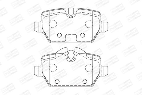 Колодки гальмівні дискові задні MINI MINI COUNTRYMAN (R60) 10-16 CHAMPION 573755CH