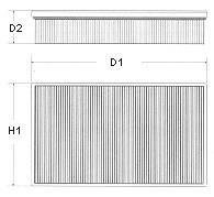 Фільтр повітряний 0.9MPI 8V FIAT Seicento 98-10 CHAMPION U521 (фото 1)