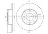 Диск тормозной перед. FIAT Uno, Regata, Ritmo SEAT Ibiza (227*10,8) CIFAM 800-014 (фото 1)