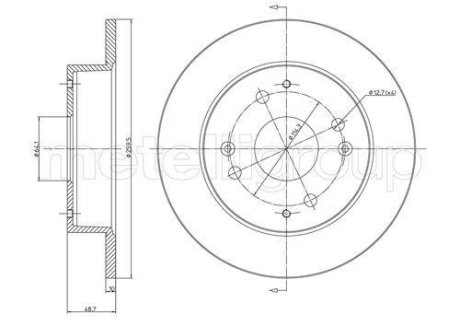 Гальмівний диск задн. Accord/Civic/Accord/CL/600 Series 93-02 CIFAM 800-361