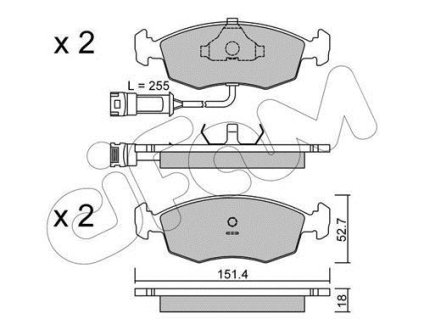 Гальмівні колодки пер. Ford Escort/Sierra 84-99 (ATE) CIFAM 822-094-0 (фото 1)