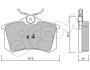 Гальмівні колодки зад. Caddy/Golf/Octavia (TRW) 15mm CIFAM 822-100-0 (фото 1)