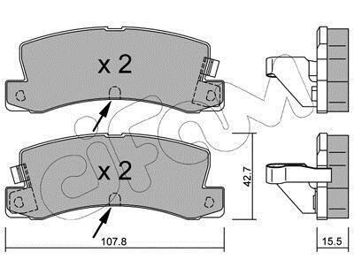 Гальмівні колодки зад. Avensis/Corolla/Camry/Corona/Celica/Carina/RX/ES 87-07 CIFAM 822-161-2