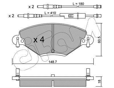 Гальмівні колодки пер. Citroen C5 01- (Bosch) CIFAM 822-331-0 (фото 1)