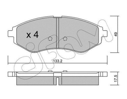 Гальмівні колодки пер. Aveo/Kalos (03-21) CIFAM 822-508-0