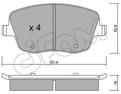 Гальмівні колодки пер. VW Polo 02-/Skoda Fabia 99-14 (TRW) CIFAM 822-547-0