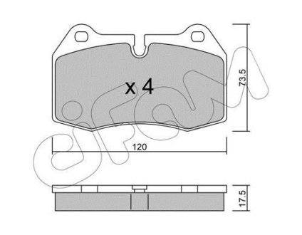 Гальмівні колодки пер. BMW 5(E39)/7(E38) 96-04 (brembo) CIFAM 822-645-0 (фото 1)