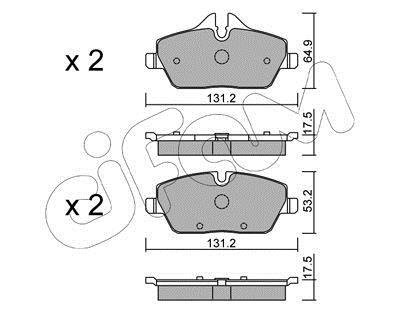 Гальмівні колодки пер. BMW 1 E87/Mini Cooper 1.2-2.0 03-12 CIFAM 822-664-0