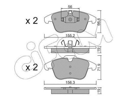 Гальмівні колодки пер. V60/S60/XC70/V70/S80/Discovery/Evoque/Freelander/Galaxy/Mondeo/S-Max 06- CIFAM 822-675-4