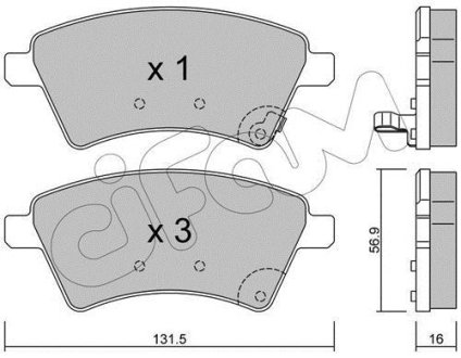 Гальмівні колодки пер. Suzuki SX4 04> CIFAM 822-702-0