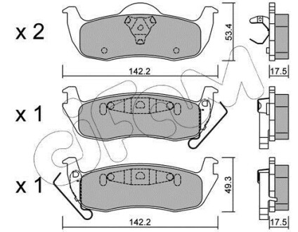 Гальмівні колодки зад. Grand Cherokee/Commander/QX56 03-13 CIFAM 822-720-0