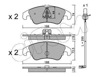 Гальмівні колодки пер.Audi A4 /A5 /Q5 2.7-4.2 07-18 CIFAM 822-775-0K