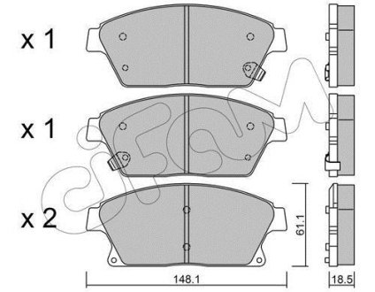 Гальмівні колодки пер. Zafira/Astra/Cruze/Volt 09- CIFAM 822-839-0