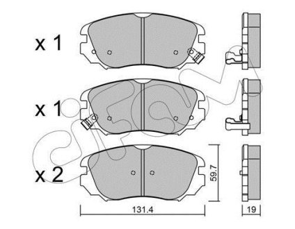 Гальмівні колодки пер. Insignia/Insignia/Malibu/9-5 08-17 CIFAM 822-841-0