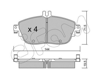 DB колодки гальм. передн. A/B/GLA-Class CIFAM 822-965-0