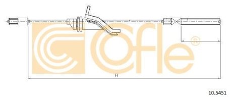 Трос ручного гальма перед. Ford Kuga 08- (360) COFLE 10.5451