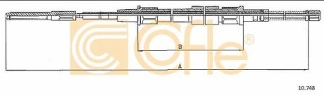 Трос ручника COFLE 10.748