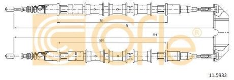 Трос ручника COFLE 11.5933 (фото 1)