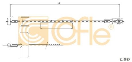 Трос ручника COFLE 11.6815 (фото 1)