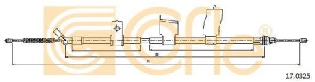 Трос ручника COFLE 17.0325