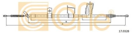 Трос ручника COFLE 17.0328