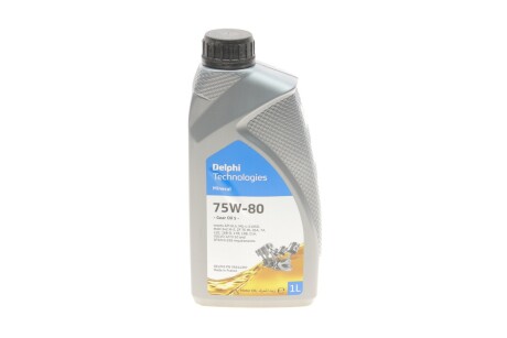 Трансмиссионное масло Gear Oil 5 GL-5 75W-80 полусинтетическое 1 л Delphi 28344397