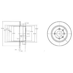 Диск гальмівний OPEL Astra/Vectra "R D=260mm "91-01 Delphi BG2635