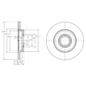 VW диск гальмівний задній T4 1/96- Delphi BG3416