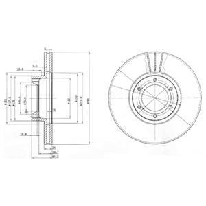 Гальмівний диск Delphi BG3553