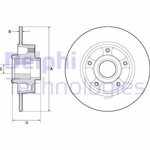 Диск гальмівний Delphi BG9137RS (фото 1)