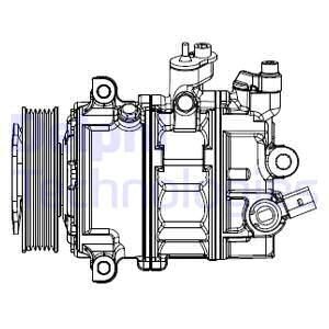 Компресор кондиціонера новий VW Jetta VI 10-18 Delphi CS20529