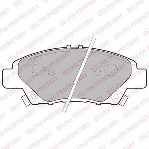 Фото комплект гальмівних колодок з 4 шт. дисків Delphi LP2194 Комплект гальмівних колодок з 4 шт. дисків Delphi LP2194