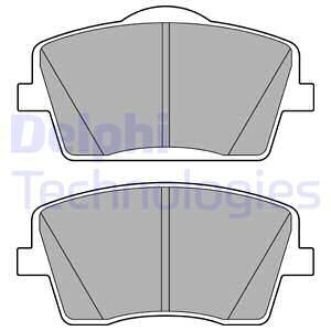 Фото комплект гальмівних колодок з 4 шт. дисків Delphi LP3435 Комплект гальмівних колодок з 4 шт. дисків Delphi LP3435