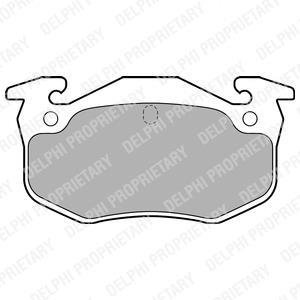 Гальмівні колодки дискові CITROEN/PEUGEOT/RENAULT Xsara/106/206/306/Megane/Clio \'\'F \'\'83-07 Delphi LP699