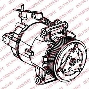 Компресор кондицiонера NISSAN Qashqai "1,5-2,0 "07-13 Delphi TSP0155927