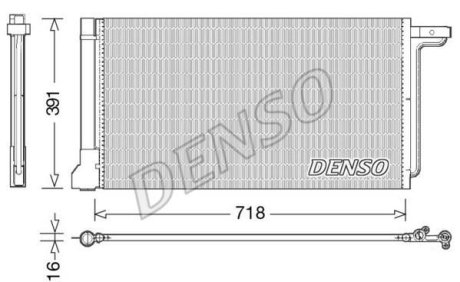 Конденсатор кондицiонера FORD C-Max/Focus/Grand "1,6 "10-20 DENSO DCN10028