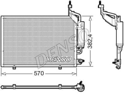 Конденсатор кондицiонера FORD Fiesta "1,0 "12-17 DENSO DCN10050 (фото 1)