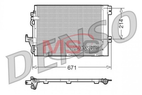 Конденсатор кондицiонера OPEL Astra/Zafira "1,4-2,0 "98-15 DENSO DCN20009