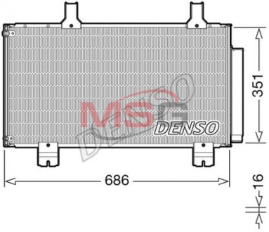 Конденсатор кондицiонера HONDA Accord "2,0-2,4 "08>> DENSO DCN40028