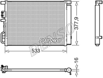 Конденсатор кондицiонера HYUNDAI/KIA Tucson/Sportage "1,6-2,0 "15-22 DENSO DCN41018