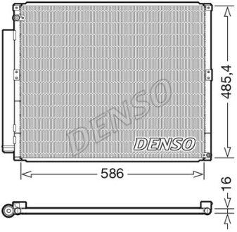 Конденсатор кондицiонера TOYOTA Land Cruiser "3,0 "02-09 DENSO DCN50113