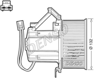 Вентилятор обігрівача AUDI/PORSCHE A5/Macan "1,8-3,6 "08>> DENSO DEA02008 (фото 1)