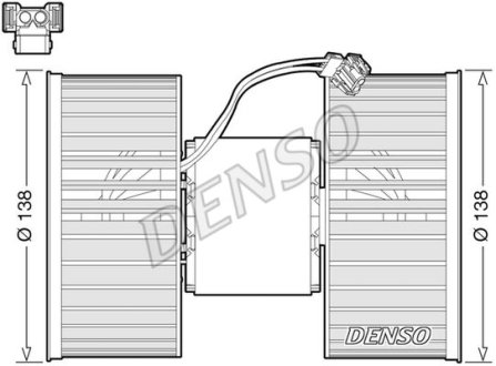 Вентилятор обігрівача BMW X3 "2,0-3,0 "06-11 DENSO DEA05006 (фото 1)