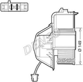 Вентилятор обігрівача BMW X5/X6 "3,0-4,8 "06-14 DENSO DEA05007