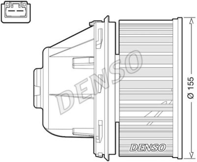 Вентилятор обігрівача FORD C-Max/Focus/Galaxy/Kuga/Mondeo/S-Max "1,4-2,5 "03-15 DENSO DEA10053