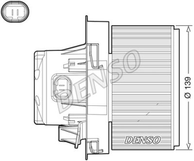 Вентилятор обігрівача PEUGEOT 207 "1,4-1,6 "06-15 DENSO DEA21012